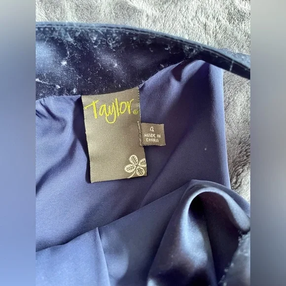 Taylor silk dress size 4, with a tie in the back of neck, mini dress - Picture 3 of 5